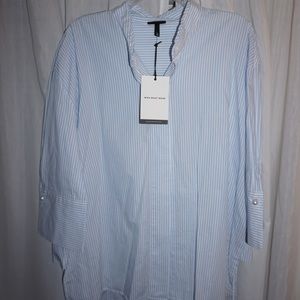 Who What Wear; blue and white tunic